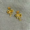 Pendientes de Lazo de Amor de la Edad Dorada Oro Lindos Pendientes de Lazo de Cinta para Mujer Pendientes Regalo