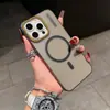 Adequado para Capa de Celular Magnética Apple 17 Areia Suave Toque de Pele Semi-Transparente Fosco Iphone16Pro Anti-Queda 15Pro Capa Dura