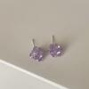 Pendientes de Flor de Zircón de Color Pequeños y Exquisitos para Mujer Pendientes Frescos Versátiles Modernos Elegantes para Viajeras Pendientes