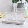 Conjunto de Copos de Vidro com Textura Martelada e Borda Dourada Colorida, Copo Doméstico Resistente ao Calor para Bebidas, Copo de Cerveja para Bar KTV, Copo para Beber