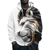 Sudadera con capucha para hombre de otoño e invierno, nueva, de moda, estampada, cárdigan casual deportivo, de TEMU, transfronteriza