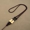 Collar especial de liquidación cuerda colgante de ágata de jade cuerda granate jade Hetian unisex tejido a mano cadena para ropa