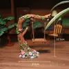 Jardinería de Micro-Paisaje Búho Tocón de Árbol Columpio Decoración Resina Suculenta Maceta Arreglo Floral