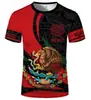 Camiseta de manga corta para hombre con cuello redondo, impresa en 3D