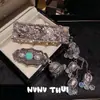 Pasador de Pelo con Borla de Gota de Agua y Mariposa de Filigrana Estilo Antiguo, Set de Accesorios para el Cabello con Cristales de Lirio del Valle de Colores con un Toque de Alta Gama