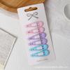 6 pinzas BB de color caramelo para niñas con flequillo degradado de colores, pinzas para el cabello con borde roto, pinzas para el cabello con caída, accesorios para el cabello