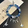 Pulsera Retro Nueva de Estilo Chino con Cuentas de Color Tinta, Elegante Accesorio de Mano para Parejas y Estudiantes, Regalo de Vacaciones, Pulsera para Estudiantes