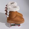 2025 Novas Botas de Neve de Inverno para Mulheres de Solado Grosso com Laço Casual Forradas em Lã Grossas Quentes de Algodão para Mulheres