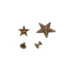 Remaches de Estrella de Cinco Puntas, Tachuelas de Estrella de Cinco Puntas Plateadas, Decoración Punk, Accesorios para Ropa y Bolsos DIY, Tachuelas de Estrella de Bronce Antiguo
