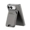 Aplicable a funda para teléfono Apple duo con tarjetero y soporte, a prueba de caídas, textura magnética, protector de pantalla plegable para iPhone Duo