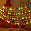 Linterna Roja Pequeña de Año Nuevo Cadena de Luces LED Linterna Decoración Colgante del Festival de Primavera Año Nuevo 2025 Año del Dragón Adornos Colgantes para Atmósfera de Año Nuevo