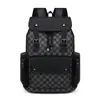 Mochila Xadrez Nova Masculina para Negócios Bolsa para Computador Moda de Viagem Simples Estilo Old Money Casual Mochila Escolar Bolsa de Viagem