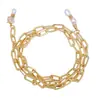Tendencia de moda europea y americana accesorios de gafas de sol casuales para mujer cuentas de cobre cordón para ojos cadena multiusos cadena para gafas