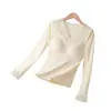 Ropa interior térmica de Cachemira y Seda para Mujer, Tallas Grandes, Aterciopelada Espesa con Almohadillas en el Pecho, Pura Deseo, Adelgazante, Ropa de Otoño, Conjunto de Pantalones de Otoño, Cuello en V de Encaje