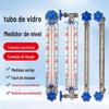 Medidor de nível de tubo de vidro de aço inoxidável com rosca Conexão de flange Medidor de nível de água de torneira tanque de água de incêndio tanque de armazenamento nível de óleo do tanque de armazenamento