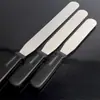 Espátula de Cozinha em Estoque Ferramenta 6810 polegadas Bolo Creme Espátula Reta e Curva Faca de Manteiga Cabo de Plástico Raspador Faca Reta