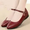 Zapatos de Mamá, Zapatos Planos, Piel Genuina, Zapatos de Verano para Mujeres de Mediana Edad, Nuevo Estilo Primavera y Otoño 2026, Zapatos de Piel con Una Correa
