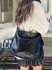 2026 Novo Estilo Bolsa Tote Grande de Couro Macio Preto para o Dia a Dia Casual Bolsa Feminina Estilo Coreano Moda Bolsas de Ombro Transversais Grandes