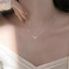 Colar de Prata de Lei S925 Laço Feminino Nicho Luxo Leve Corrente para Clavícula Sem Corrente de Colar de Alta Qualidade Joias da Moda Tendência