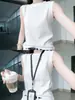 Camisola de algodón sin mangas color verde lima para mujer, ajuste ceñido de verano, top básico refrescante y adelgazante