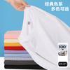 Suéter de cuello redondo de algodón con logotipo personalizado, camisa publicitaria cultural, uniforme de clase, ropa de trabajo de manga larga, estampado bordado