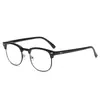 Gafas de Sol Metálicas Clásicas para Mujer, Gafas de Sol de Moda Transfronterizas Europeas y Americanas con Protección Solar, Gafas de Sol de Media Montura con Remaches Retro de Moda para Hombre