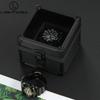 Caja de almacenamiento para reloj de aleación de aluminio cian puro de un solo stock con cubierta transparente