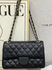 Bolso para Mujer Cadena Estilo Nuevo Estilo Chanel Diamante Clásico Caviar Piel de Vaca de Alta Calidad Bolso de Hombro Único Cruzado Bolso de Axila