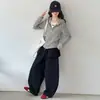 Conjunto de Dos Piezas con Sudadera con Capucha Rayada Linda de Otoño para Niños Mayores, Conjunto de Moda para Primavera y Otoño para Niñas, Conjunto de Moda Infantil Estilo Universitario