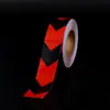 Adesivos Refletivos em Cristal com Formato de Seta Vermelho e Preto, Fita Refletora para Carroceria de Veículo, Placas de Trânsito, Linhas de Alerta de Incêndio