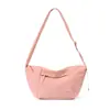 Bolsa Pequena Bolsa Feminina 2026 Nova Tendência de Moda Estilo Coreano Bolsa de Ombro Bolsa Transversal Cor Sólida Estudante Artística Bolsa Semicírculo