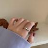 Anillo Combinado de Industria Pesada Moda Femenina Elegante Retro Ins Estilo Frío Lujo Accesible Diseño de Nicho Anillo de Gama Alta