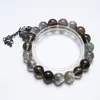 Pulseira de Cristal Cinza Fogos de Artifício de Jade de Memória de Ferro para Mulheres, Versátil Casual Cristal de Chá Pulseira da Moda Atacado