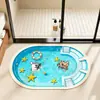 Esterilla de Piscina con Forma Irregular de Perro, Esterilla de Tierra de Diatomeas, Alfombrilla de Baño, Felpudo de Entrada, Alfombrilla para Pies de Baño