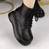 2026 Invierno Nuevas Botas de Nieve para Mujer con Superficie Suave, Suela Gruesa, Acolchado de Terciopelo Grueso, Calientes, con Cordones, Botines Cortos, Botas Martin, Zapatos Individuales