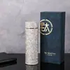 Taza aislada de titanio puro, una botella de agua recta de lujo y alta gama, viene en una caja de regalo para negocios, una taza de titanio portátil para preparar té, y actualmente está en stock
