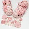 Perla de Resina Iridiscente Agujero Flor de Zapato 3D Accesorios Flor Estrella de Mar Concha DIY Hebilla de Zapato Desmontable Venta al por Mayor