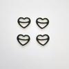 Ponto 1cm Coração de Metal Preto e Branco Fivelas para Lingerie Acessórios de Roupa Acessórios Alça de Sutiã Fivela de Ajuste de Alça em Formato de Coração
