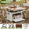 Caja de almacenamiento para camping, organizador de maletero de coche, gran capacidad, caja extragrande, diseño de mesa integrada, multifuncional, caja plegable para exteriores