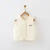 Colete de bebê primavera e outono, roupa de bebê classe A de algodão puro, colete quente para recém-nascidos, colete para meninos e meninas