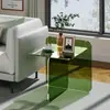 Mesa de Centro de Acrílico Transparente Estilo Simples Ins Sala de Estar Sofá Mesa de Centro Pequena Mesa de Exibição Alta de Acrílico Transparente