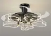 Lámpara ventilador moderna nueva para sala de estar, ventilador y luminaria integrados, lámpara de techo estilo lujo ligero, lámpara de ventilador de techo minimalista italiano para comedor