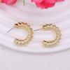 Pendientes acrílicos con baño de color de alto nivel, simples, transfronterizos, pendientes de anillo C, pendientes de anillo C de hilo de temperamento nicho, joyería para el oído