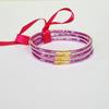 Traje de Cinta de Color de 3 Capas Pulsera de Lentejuelas Medias Transparentes Pulsera de Lazo para Dama Pulsera Linda de Manguera de Silicona