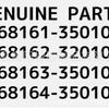 Aplicável a guarnição externa de porta 4RUNNER 1995-2002 68161-35010 68162-35010