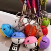 Llavero de cuerda de cuero creativo nuevo, cuerda tejida, colgante para coche, cuerda de color para llaves, actividades, regalo pequeño, joyería al por mayor
