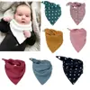 Productos maternos e infantiles transfronterizos toalla de saliva de algodón para recién nacido babero triangular para bebé cuello falso para bebé bolsillo para arroz