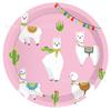 Mm023 Alpaca Cactus Fiesta Mexicana Festival Pancarta de Fiesta Set de 4 Piezas para 8 Personas Plato de Papel Servilleta Vaso de Papel