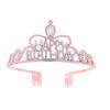 Diadema de novia transfronteriza de Amazon, de aleación, antideslizante, con diamantes de imitación, para cumpleaños de princesa, con correa para el hombro