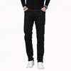 Calça Casual Preta Nova Tendência de Luxo Outono 2026 para Homens, Calça Preta Lisa de Corte Reto Slim Fit para Outono e Inverno